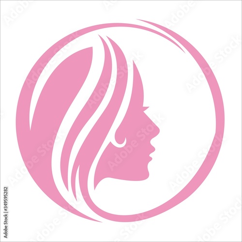 woman face logo. beauty logo designs template 