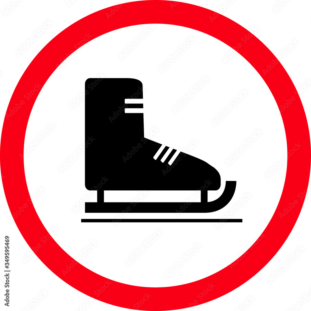 Ice skating sign, symbol, Vector illustration Ice skating sign, symbol, Vector illustration