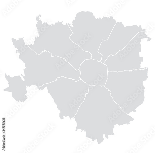 Vector Map of the city of Milan