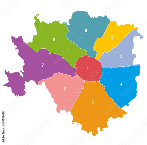 Vector Map of the city of Milan