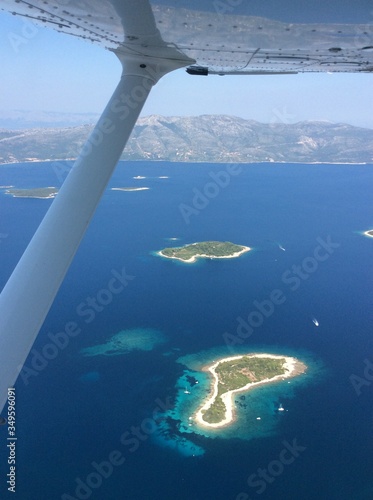 Wunderschönes Panorama von Kroatien aus dem Kleinflugzeug © Robert