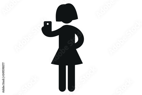 selfie icon. vector isolate