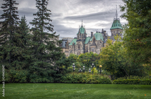 Parliament Hill in Ottawa with Parliamentary and Departmental Buildings