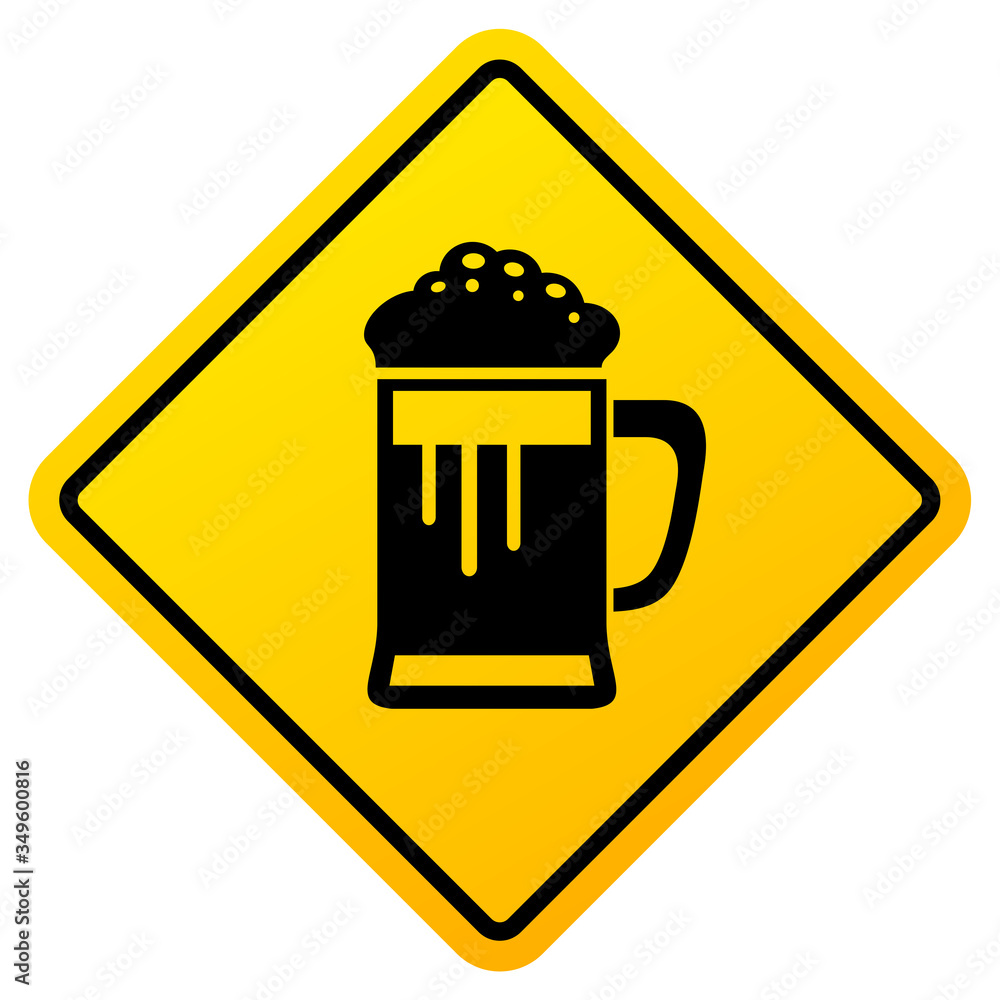 Obraz premium Beer served here vector sign