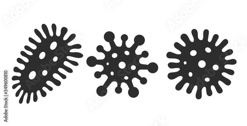 Germs, viruses and microbes vector icon