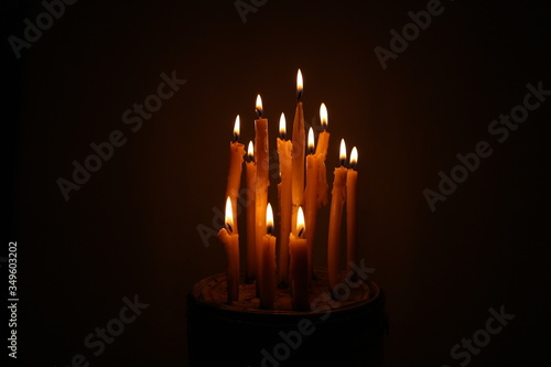 Candlelight in the dark, Various shapes of candles