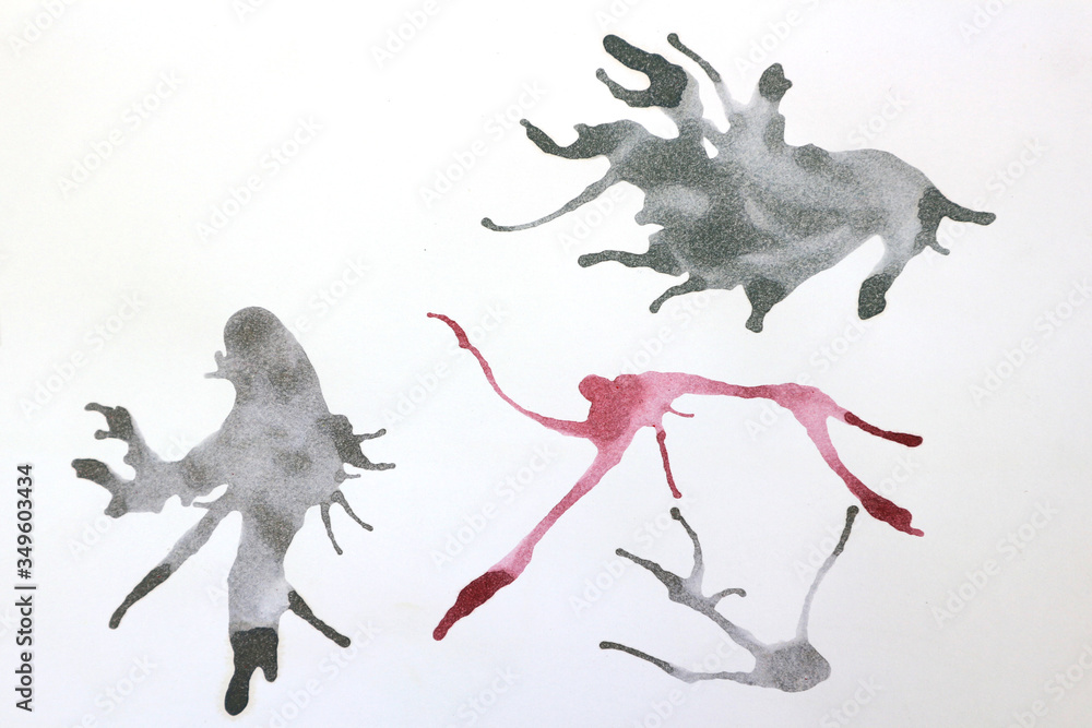 Fototapeta premium red paint splash isolated on white blackground