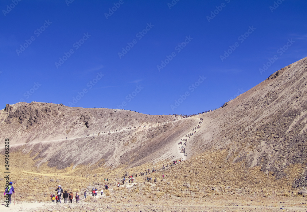 Nevado de Toluca, Mexico is an old volcano located at 4600 MSNM. It is considered one of the highest mountains in Mexico and one of the most visited places by tourists for hiking.