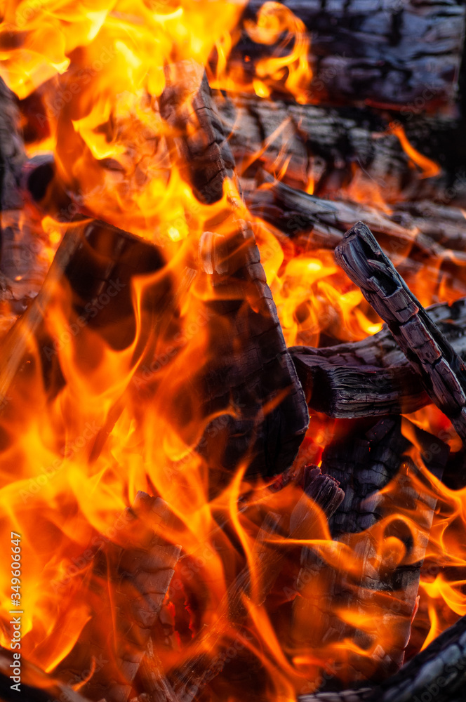 Obraz premium Abstract fire close-up for background.