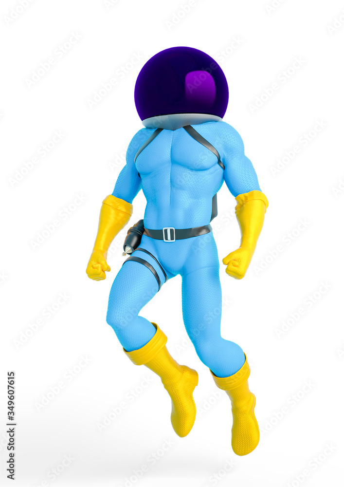 astronaut retro is floating in white background astronaut retro is floating in white background