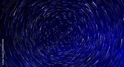 Colorful explosive starry sky over Moscow 