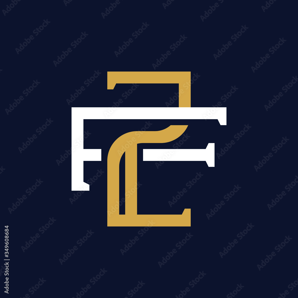 Initial Letter ZF FZ Monogram Logo Design Initial Letter ZF FZ Monogram Logo Design