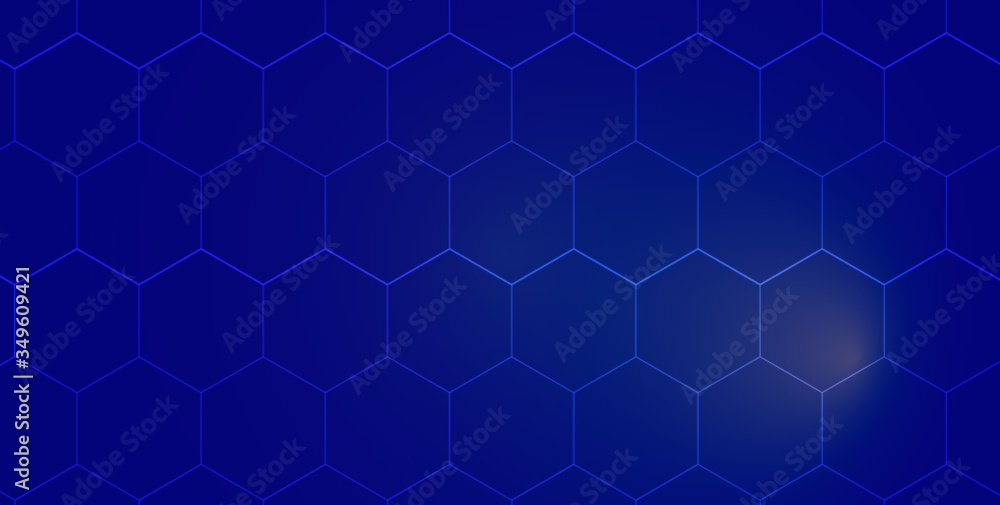 Modern hexagon Blue background with blue light effect vector illustration Modern hexagon Blue background with blue light effect vector illustration