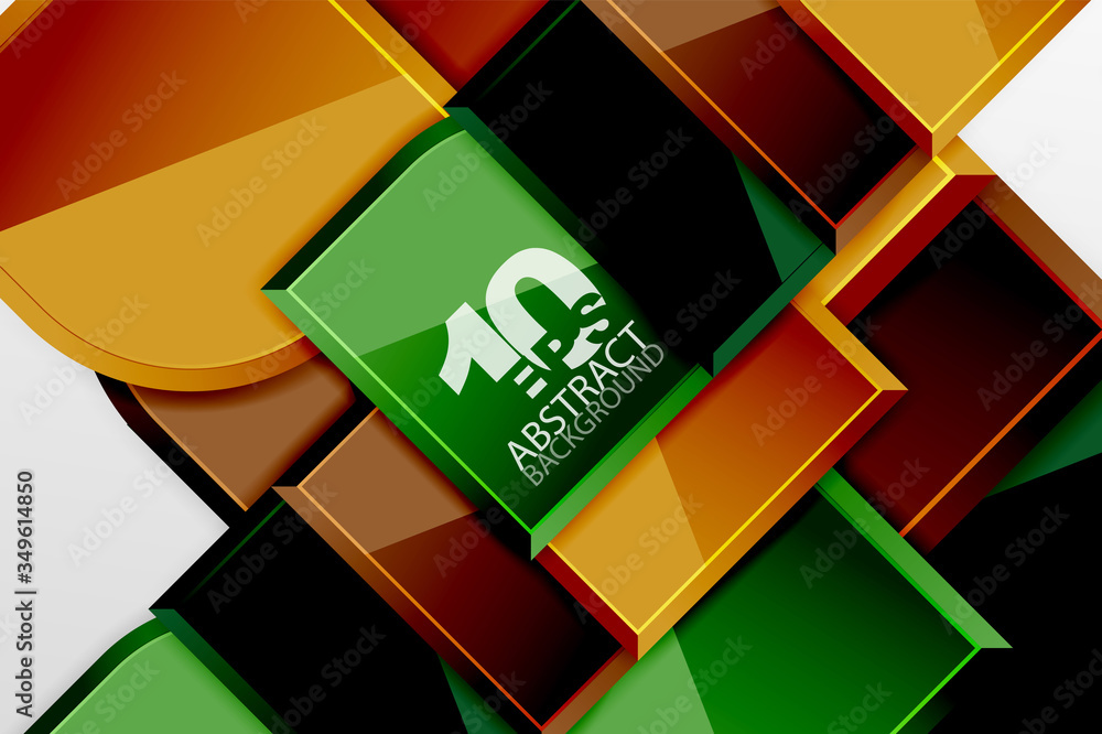 Glossy glass squares with round elements geometric composition. Abstract geometric background with 3d effect composition For Wallpaper, Banner, Background, Card, Book Illustration, landing page Glossy glass squares with round elements geometric composition. Abstract geometric background with 3d effect composition For Wallpaper, Banner, Background, Card, Book Illustration, landing page