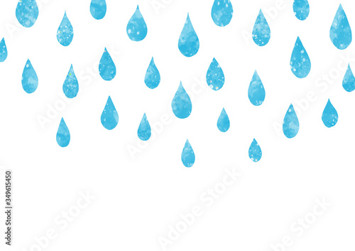 水滴や雨のベクターイメージイラスト。