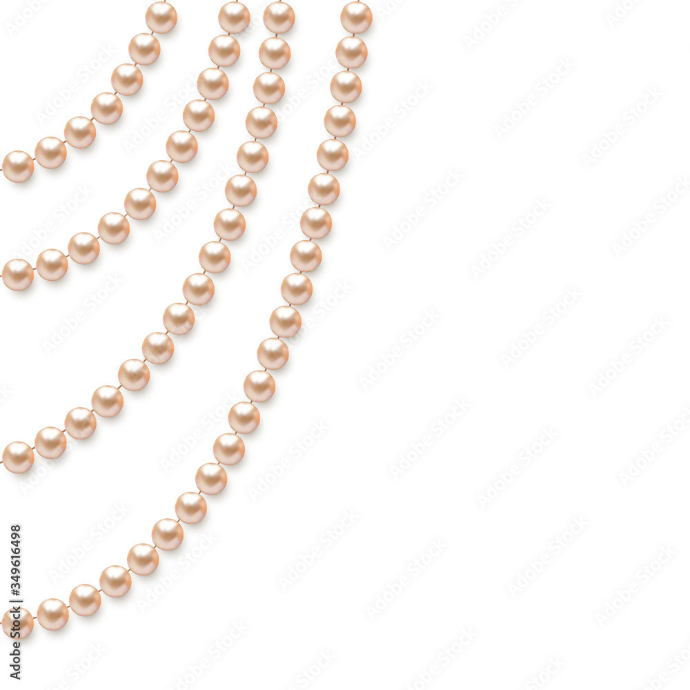 Pearls. White background. Abstract vector illustration. Jewelry. Pearls. White background. Abstract vector illustration. Jewelry.