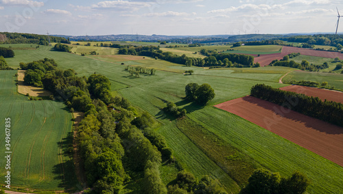 Wallpaper Mural Agricultural fields from above - wonderful nature - aerial view by drone Torontodigital.ca