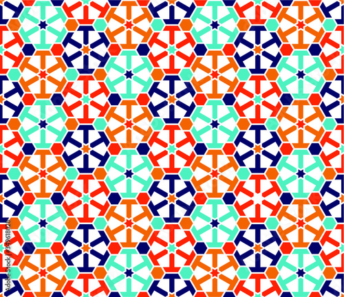 Moroccan pattern with traditional geometric shapes