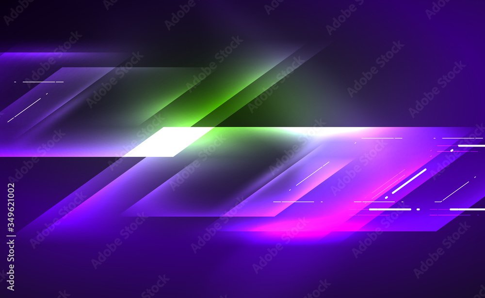 Dynamic neon shiny abstract background. Trendy abstract layout template for business or technology presentation, internet poster or web brochure cover, wallpaper Dynamic neon shiny abstract background. Trendy abstract layout template for business or technology presentation, internet poster or web brochure cover, wallpaper
