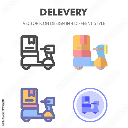 deliver icon design in 4 different style. Icon design for your web site design, logo, app, UI. Vector graphics illustration and editable stroke. EPS 10.