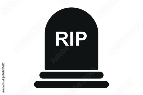 rip icon. death icon vector illustration 