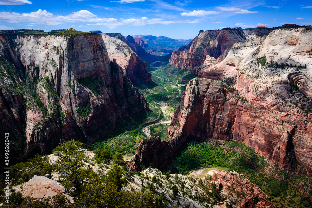 Zion canyon and Angel landing point