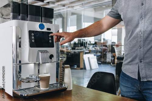 Coffee machine in the loft office