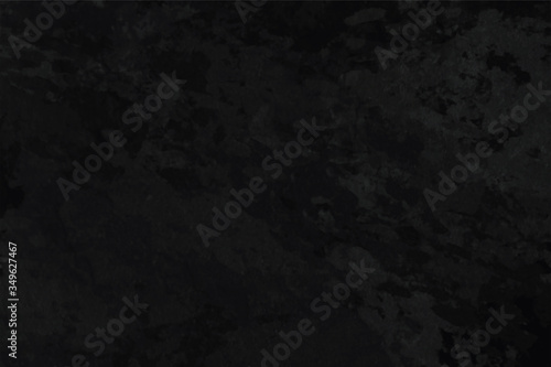 Elegant black background vector illustration with vintage distressed grunge texture and dark gray charcoal color paint, black stone or concrete wall