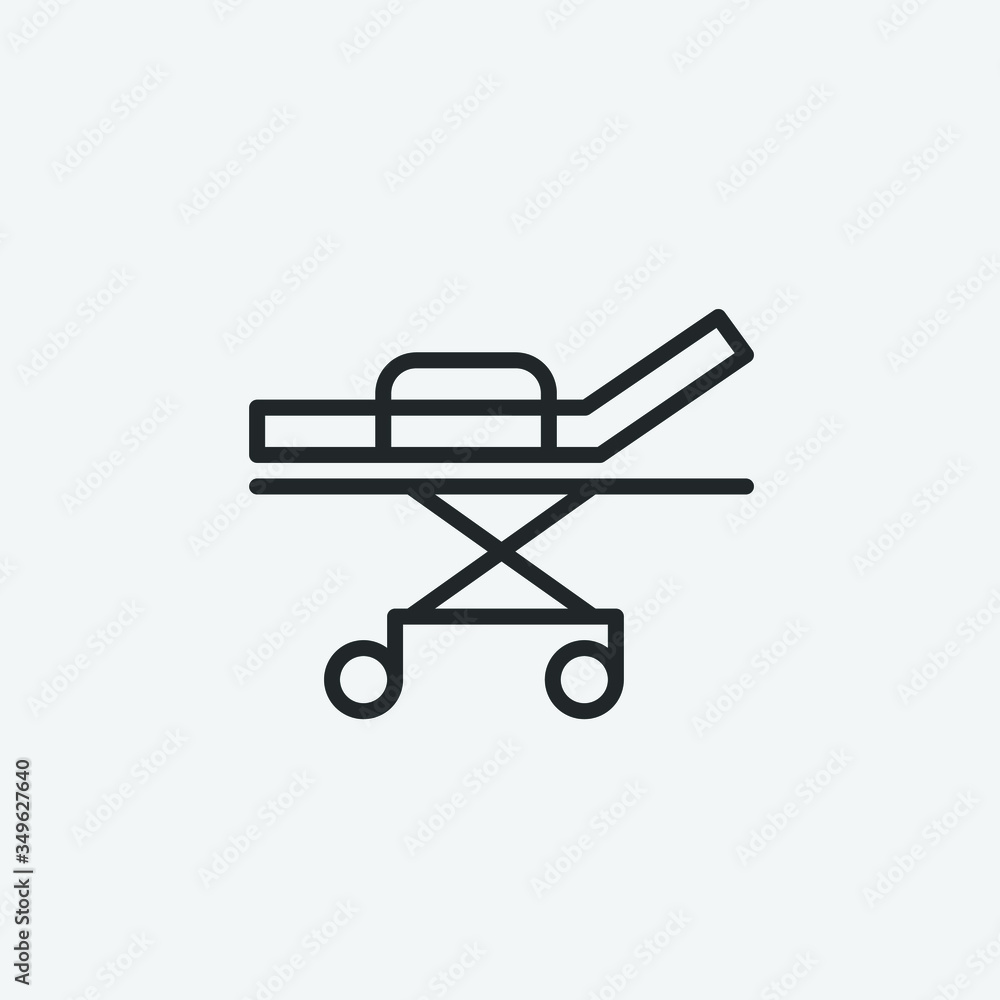 stretcher bed vector icon illustration sign stretcher bed vector icon illustration sign