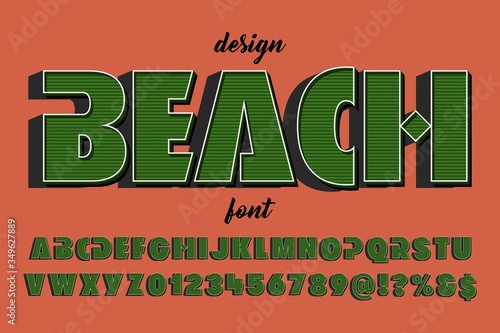 Fényképezés font alphabet, typeface vector, white and red style background