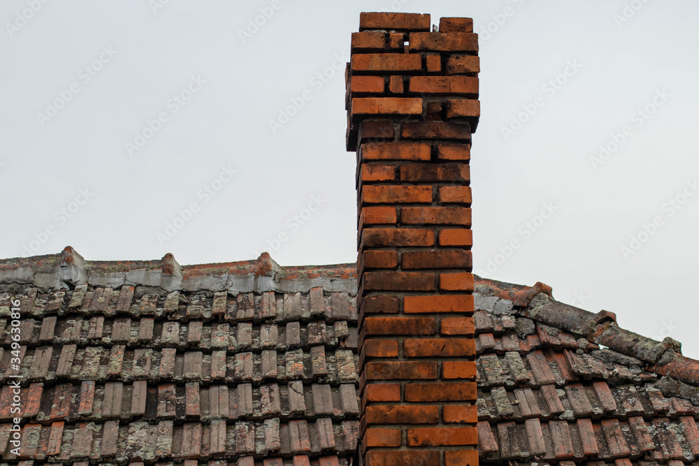 Naklejka premium old brick chimney