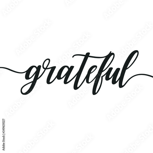 grateful motivational print wall art calligraphy typography vector design