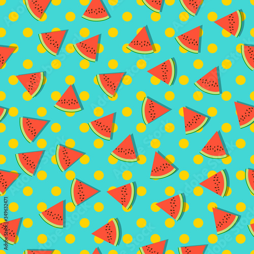 Fun watermelon seamless pattern