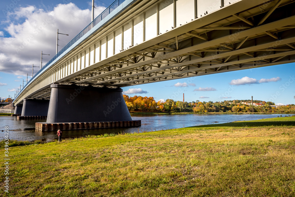 Panemune bridge across the longest river of Lithuania, Nemunas Panemune bridge across the longest river of Lithuania, Nemunas