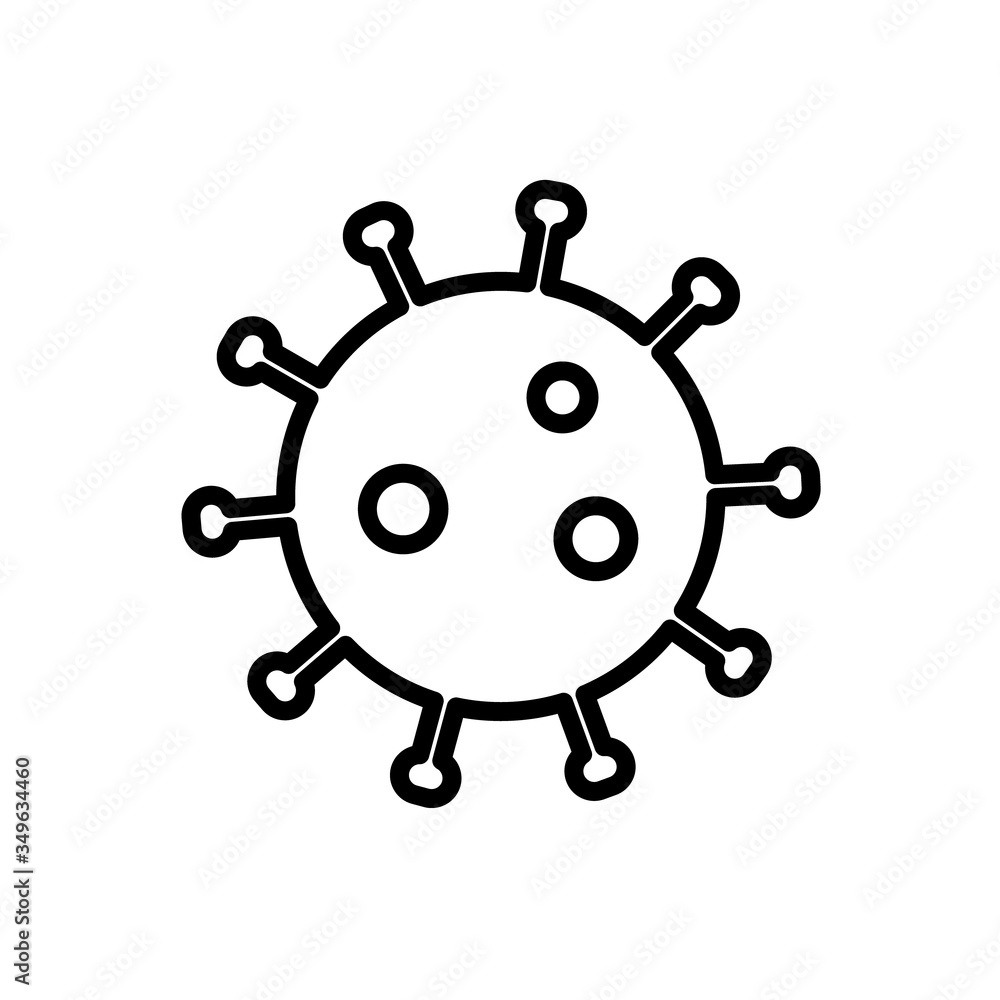 Vecton virus icon isolated on white background. Vecton virus icon isolated on white background.