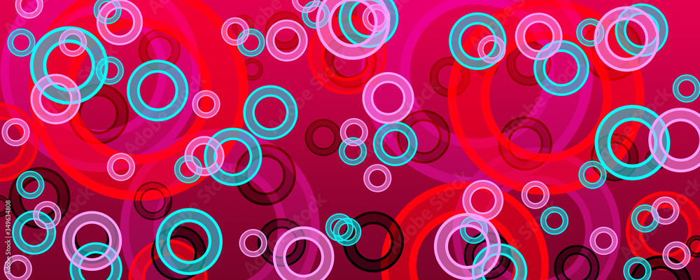 banner of multicolored circles