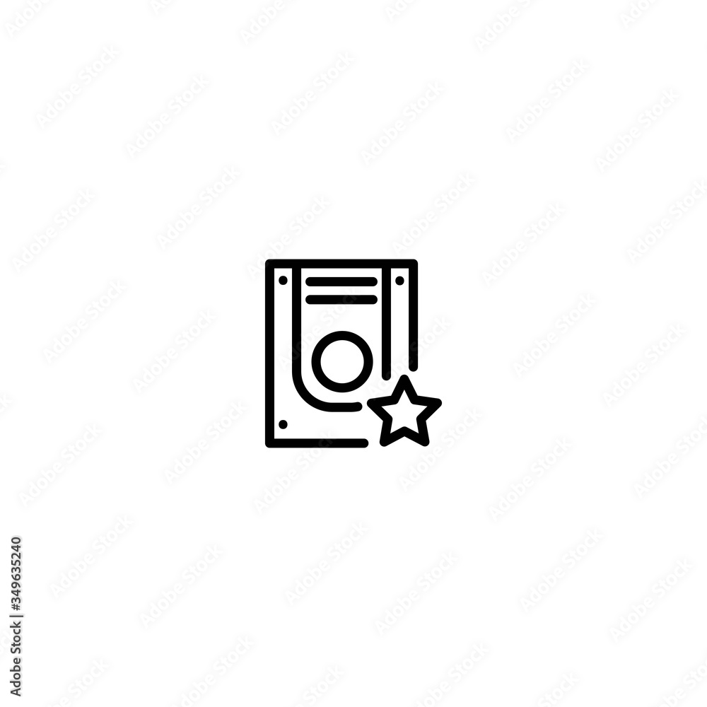 PC case with star sign. Computer tower symbol. Line icon design. PC case with star sign. Computer tower symbol. Line icon design.