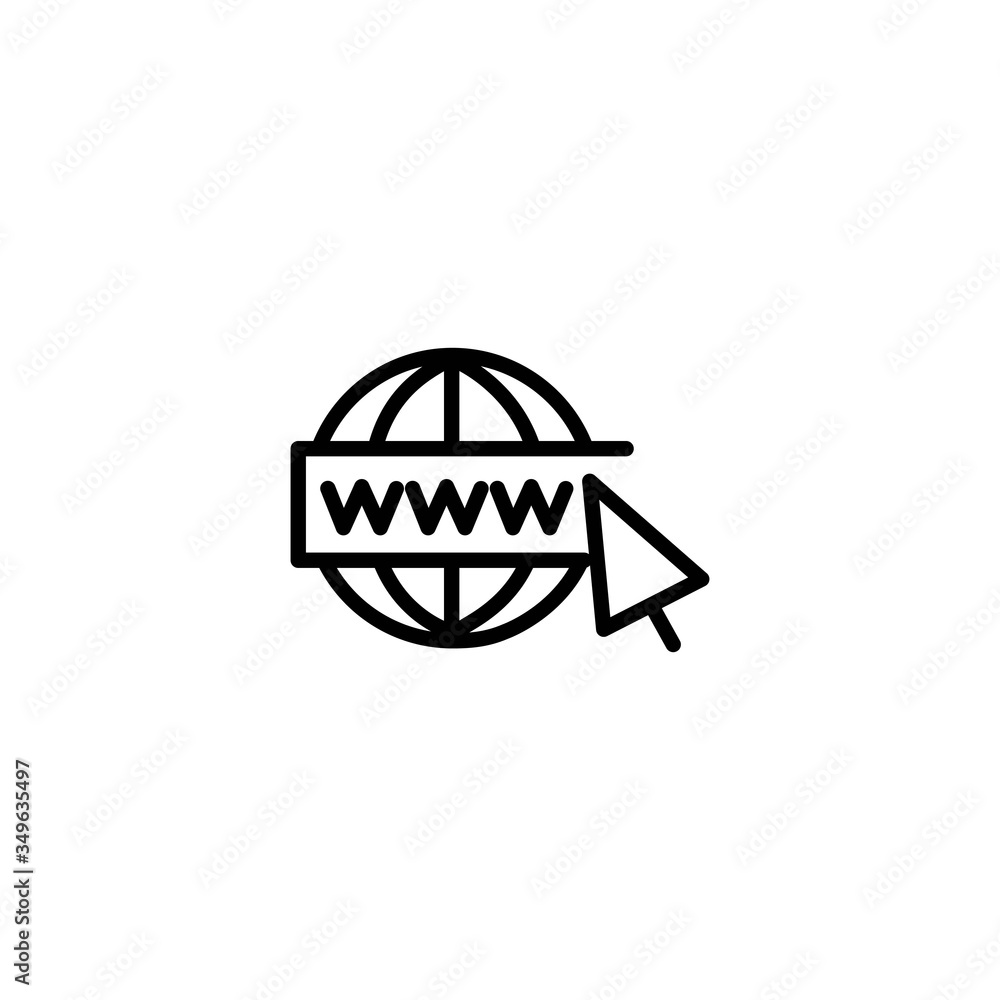 Www icon. Global internet sign. Worldwide network symbol. Connecting to the web icon for perfect web and mobile browser concept. Www icon. Global internet sign. Worldwide network symbol. Connecting to the web icon for perfect web and mobile browser concept.