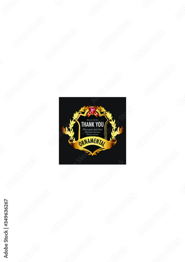 Flag Badge Shield Crest Label Armor Luxury Gold Design Vector Element