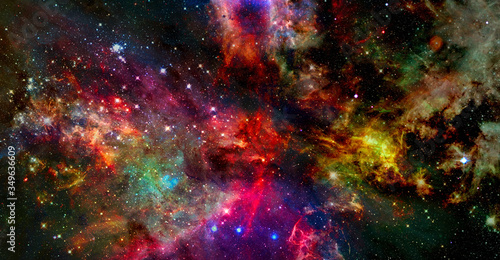 Fototapeta Naklejka Na Ścianę i Meble -  Galactic background. Elements of this image furnished by NASA