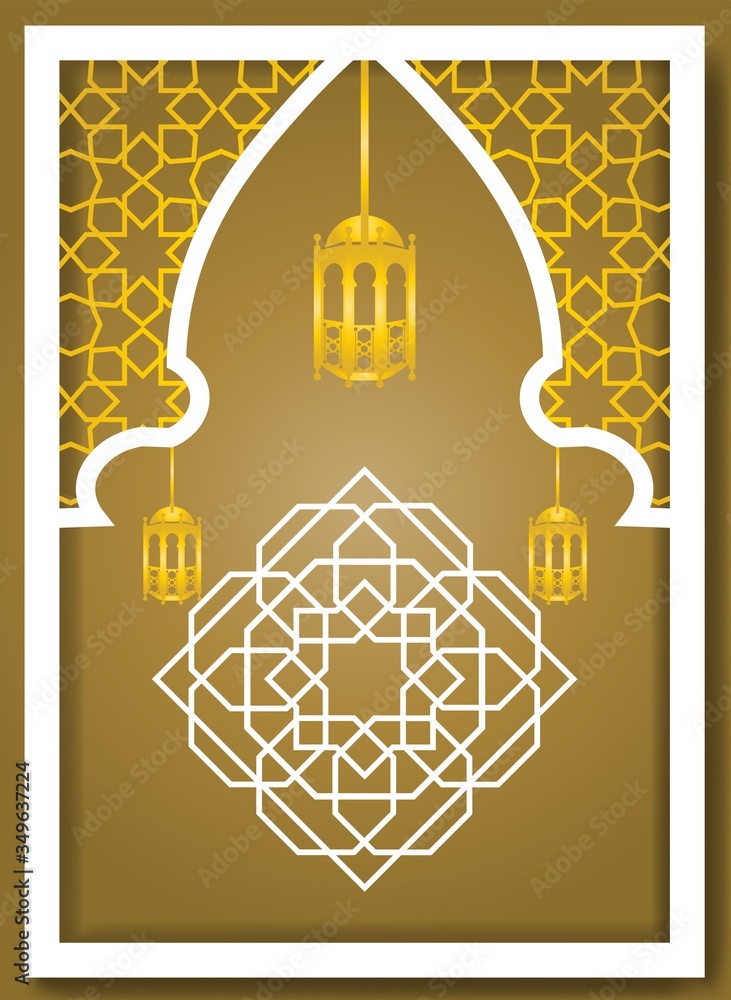greeting card islamic vector illustrator