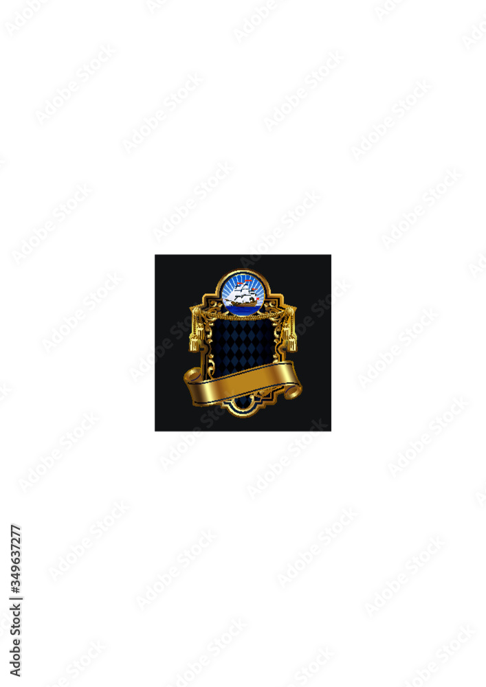 Flag Badge Shield Crest Label Armor Luxury Gold Design Vector Element Flag Badge Shield Crest Label Armor Luxury Gold Design Vector Element