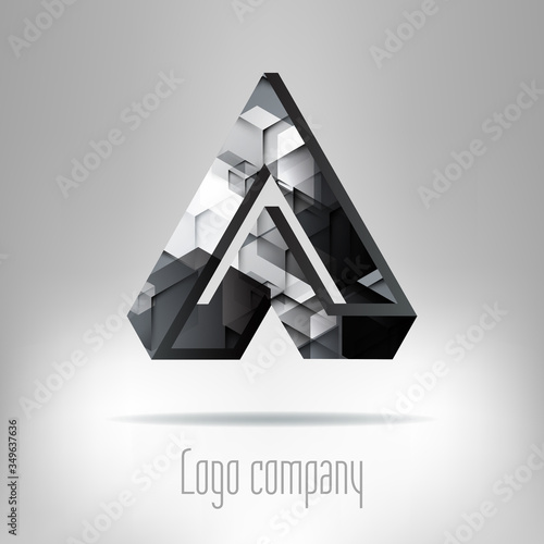 Abstract logo template element for identity business. Vector illustration