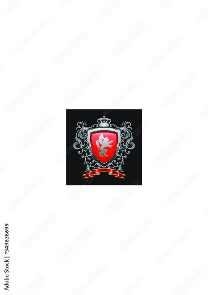 Flag Badge Shield Crest Label Armor Luxury Gold Design Vector Element Flag Badge Shield Crest Label Armor Luxury Gold Design Vector Element