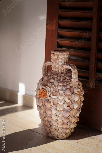 vase on a wooden background