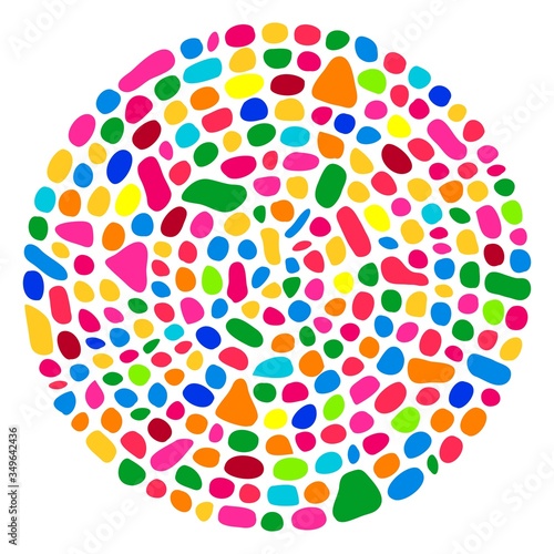vector abstract colorful mosaic round pattern