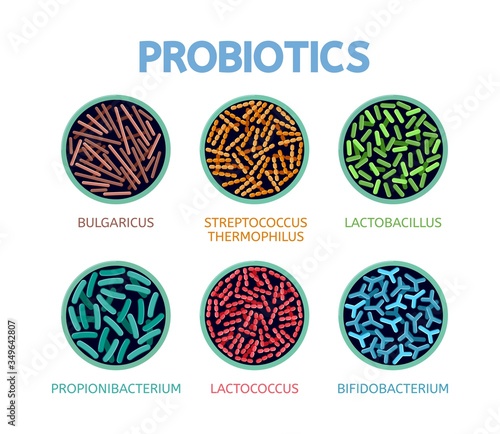 vector abstract bacteriology icons