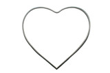 Isolated Heart shape steel ring macrame