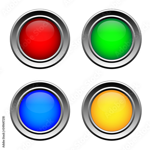 Vector buttons for web design. Four colors. Free Download Vector buttons for web design. Four colors. - GFXLoad