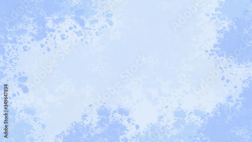 blue abstract texture background with splashes and modern paint brush spreads.